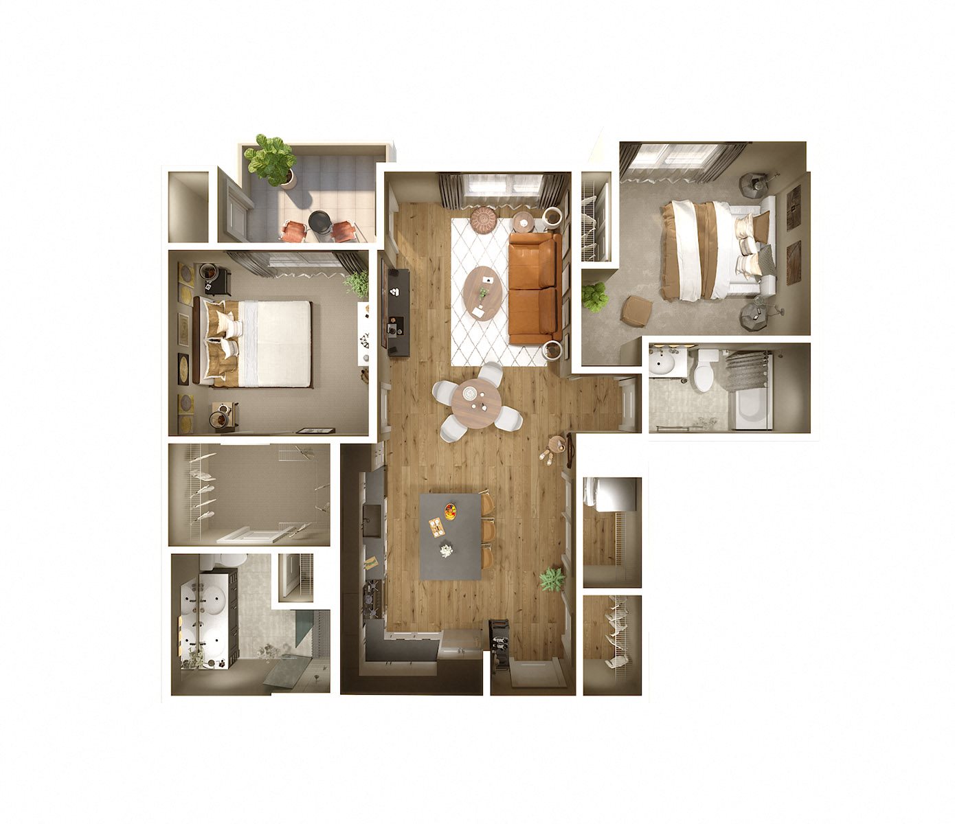 Lenox at Keva Flats Lenox floor plan of Exton, PA apartment rentals at Keva Flats
